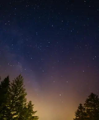 Zelte im Fundy Nationalpark unter dem Sternenhimmel